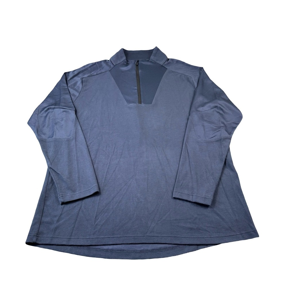 State & Liberty Blue Heathered Half Zip Performance Pullover Size 3XL